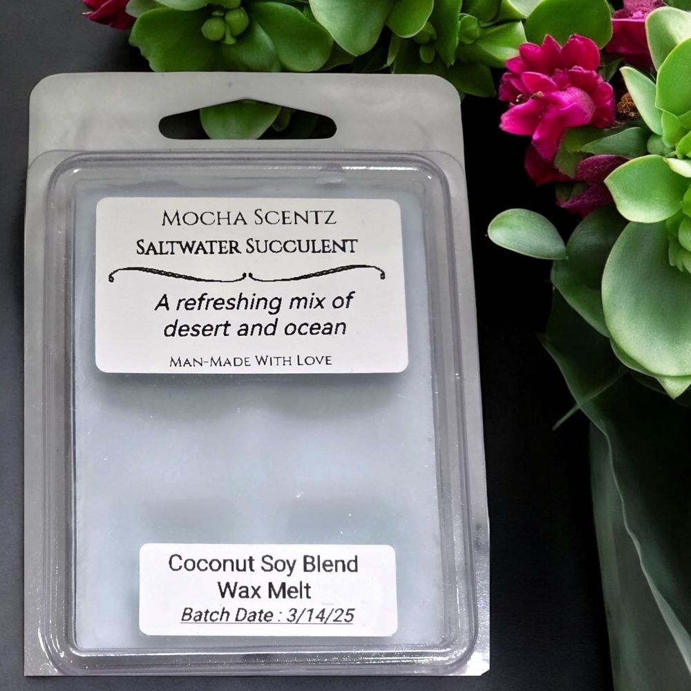 Handmade Saltwater Succulent Coconut/Soy Wax Melt